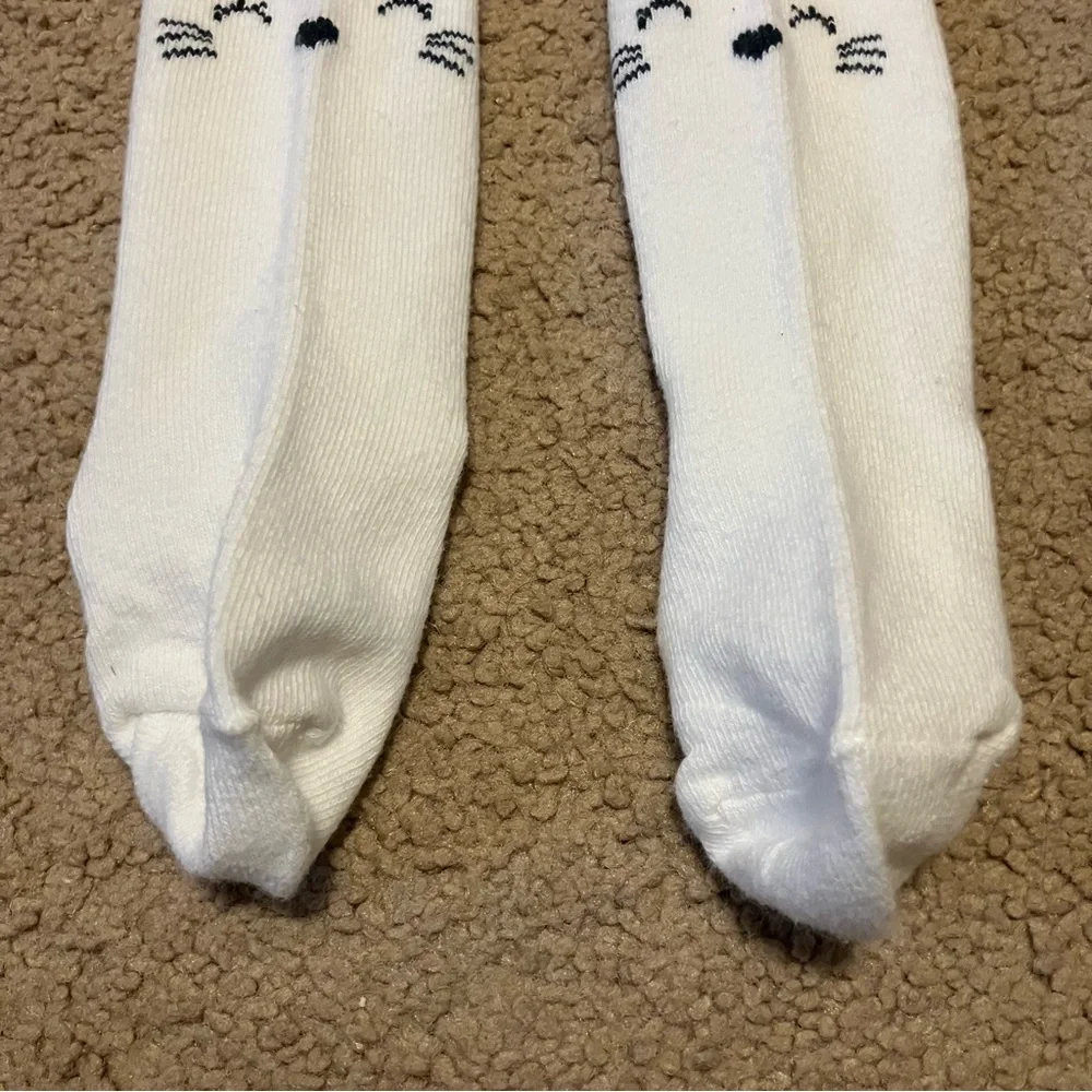 French Connection Baby Girl’s White Cat Knees Tights Sz‎ 3-6 Months *LIKE NEW*